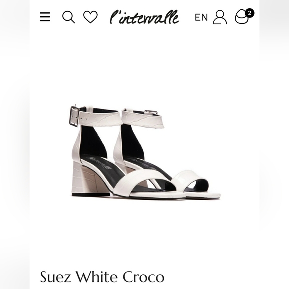 🍓 L'intervalle White Croco Sandals 🍓 - Picture 3 of 7